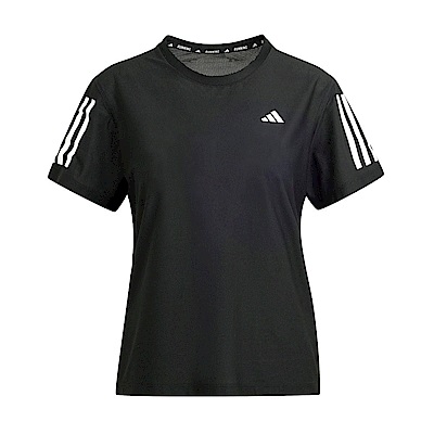 Adidas OWN The Run [IN2961] 女 短袖 上衣 運動 訓練 健身 慢跑 吸濕排汗 反光 黑白