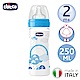 chicco-舒適哺乳-帥氣男孩矽膠PP大奶瓶250ml-附單孔2m+奶嘴 product thumbnail 1