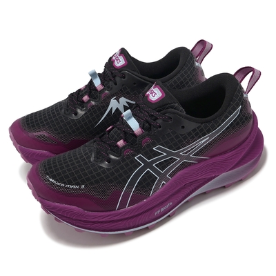 Asics 越野跑鞋 Trabuco Max 3 女鞋 黑 紫 抗撕裂 厚底 緩衝 抓地 運動鞋 亞瑟士 1012B606001