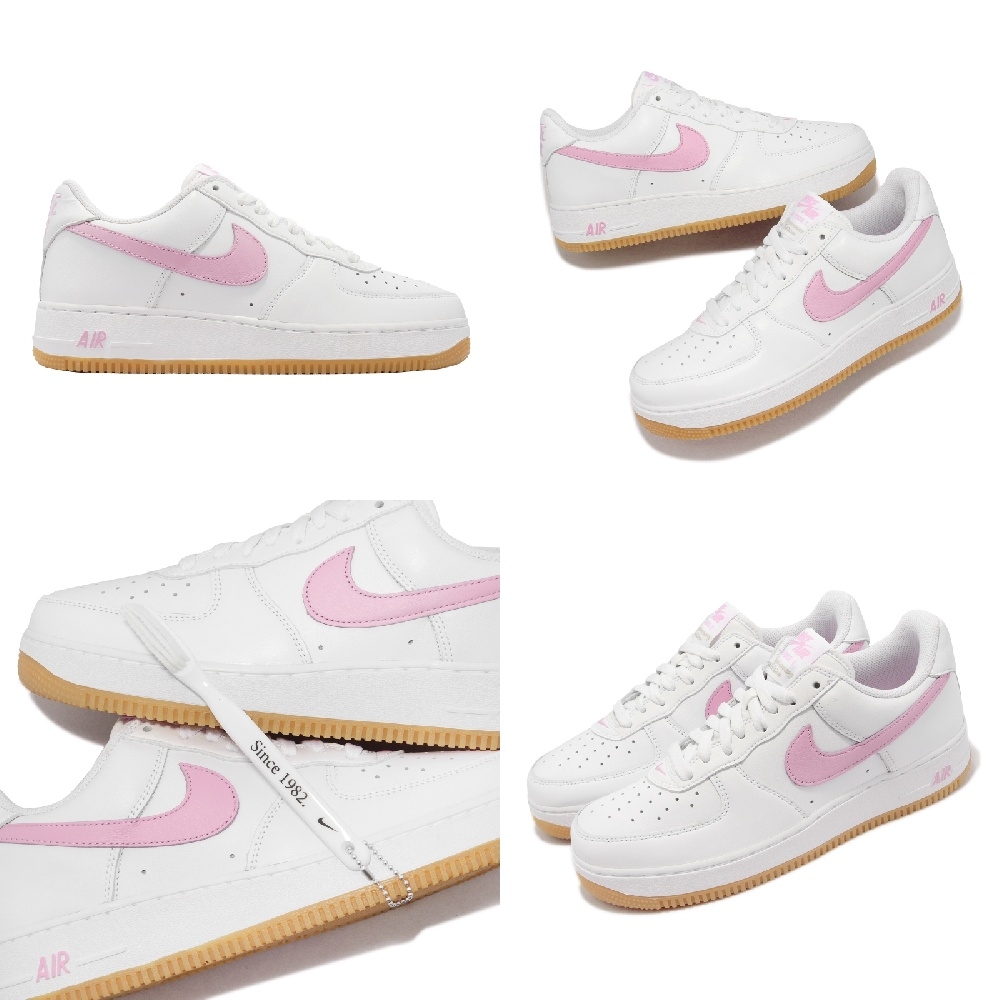 Nike 休閒鞋Air Force 1 Low Retro ESS 男女鞋AF1 白粉紅膠底黑白熊貓