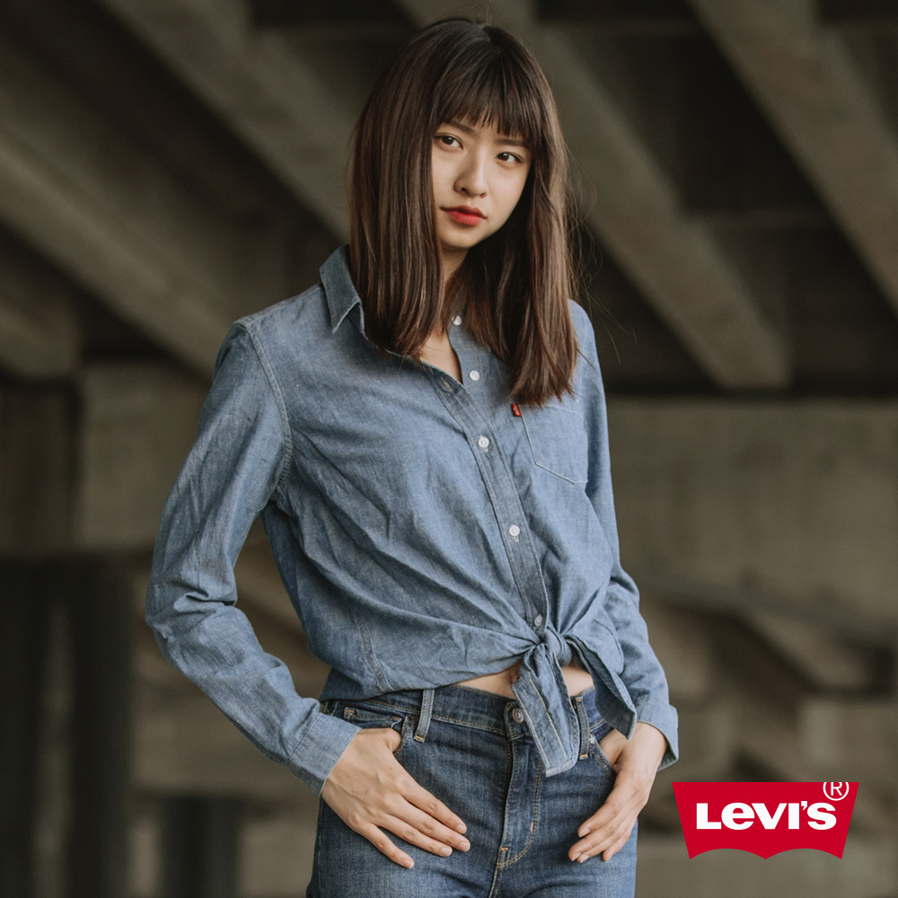 Levis 牛仔襯衫 女裝 綁帶下擺