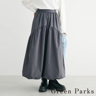 Green Parks 空氣感飄逸分層抓褶長裙