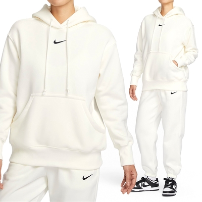 Nike AS Nsw Phnx Flc Os Po Hoodie 女 白 運動 休閒 帽T 長袖 DQ5861133