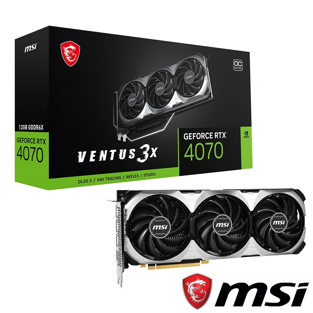 MSI 微星 GeForce RTX 4070 VENTUS 3X 12G (無痛升級OC)