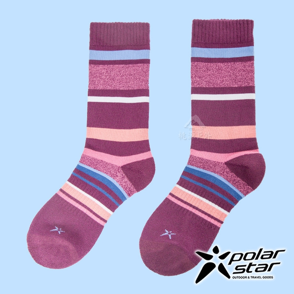 PolarStar 中性 排汗登山健行襪 『紅紫』(2入) P20617