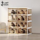 【ANTBOX 螞蟻盒子】免安裝折疊式鞋盒8格(側板透明款) (H014347278) product thumbnail 1