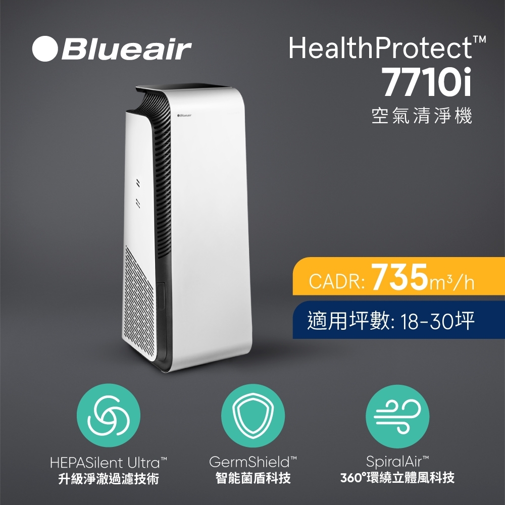 瑞典Blueair 11-18坪 旗艦款全天候除菌空氣清淨機 7710i 新機上市