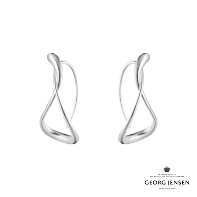 Georg Jensen 喬治傑生 Mercy 箍圈式耳環，大號 純銀