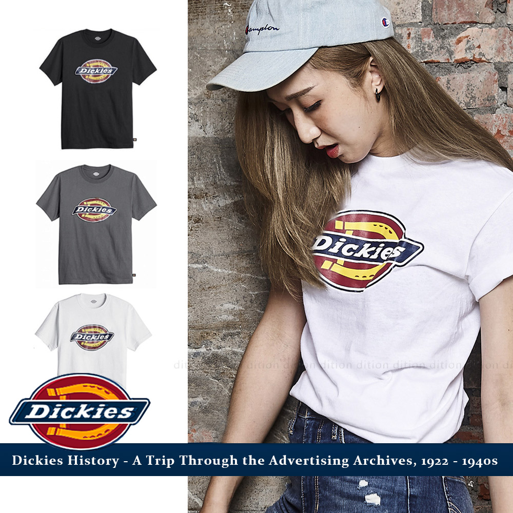 DICKIES 滑板風大LOGO經典短T 工裝短袖上衣 居家工作服 寬鬆 美式寬版 男款 情侶裝