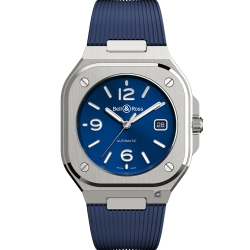 Bell & Ross BR05時尚機械錶-藍x膠帶/40mm