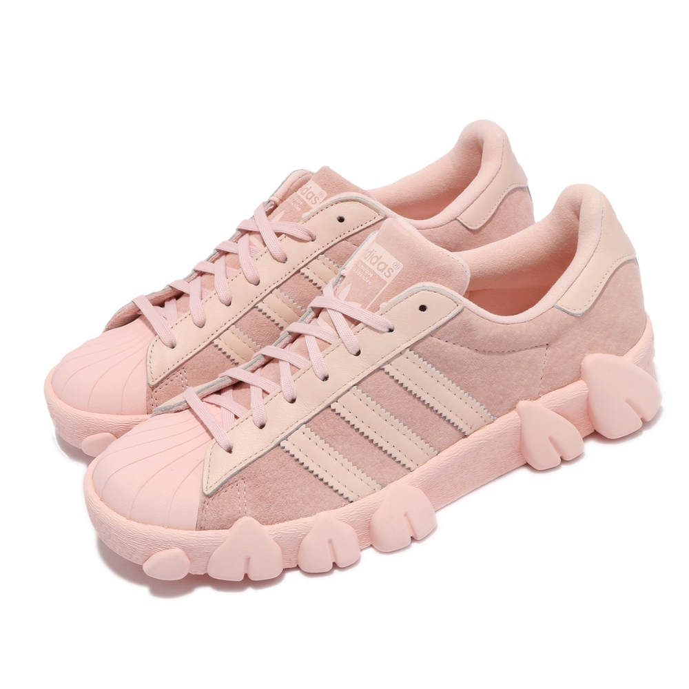 adidas 休閒鞋 Superstar80s AC 女鞋 海外限定 貝殼頭 牙齒造型 簡約 穿搭 粉 FY5351