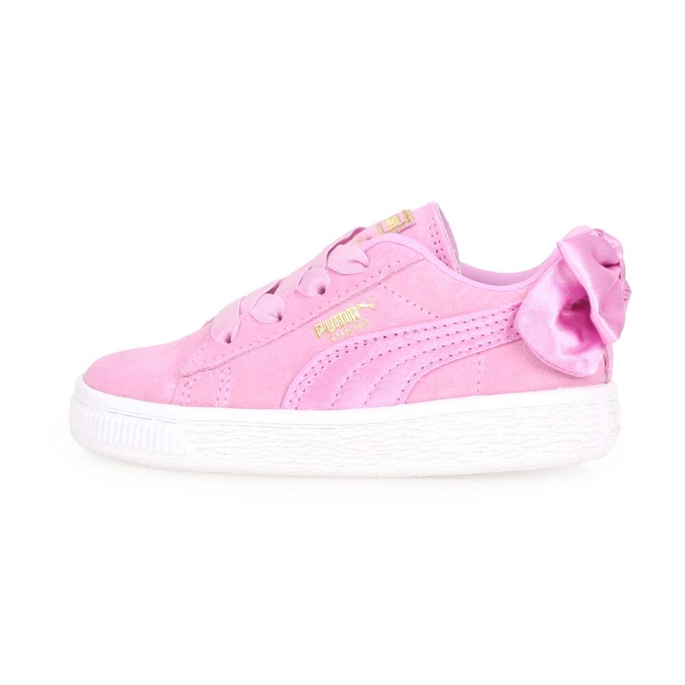 PUMA SUEDE BOW AC INF 女兒童休閒運動鞋-蝴蝶結款 紫金