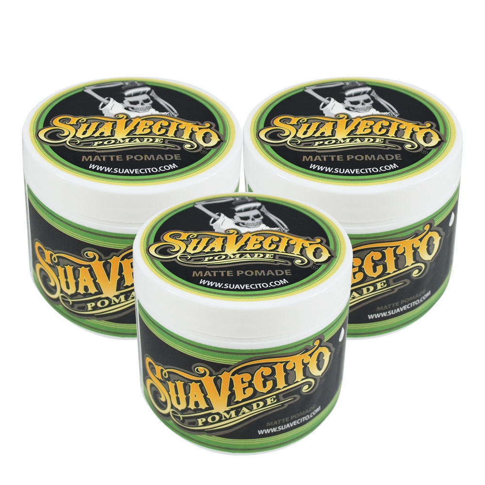 美國 SuaVecito 無光澤水洗式髮油 113g 超值三入組 Matte Pomade