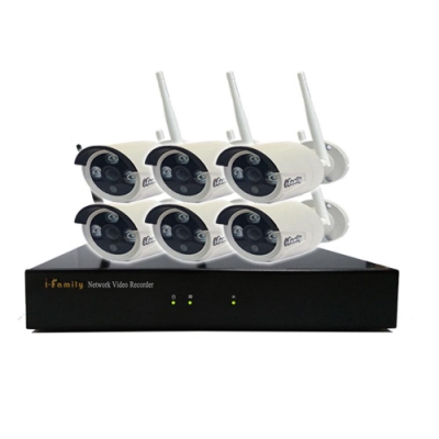 宇晨I-Family 免配線/免設定1080P八路式無線監視系統套裝一機六鏡