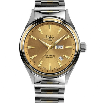 BALL 波爾 Fireman Bi-color系列 18K 簡約時尚機械腕錶 送禮推薦-40mm NM2110C-2T-SJ-GO