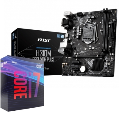 Intel i7-9700 + MSI H310M PRO-VDH PLUS 組合套餐