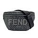 Fendi FF logo 帆布斜背/腰包(7VA562-黑灰) product thumbnail 1