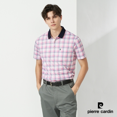 Pierre Cardin皮爾卡登 男款 印格短袖POLO衫-粉色(5237258-75)