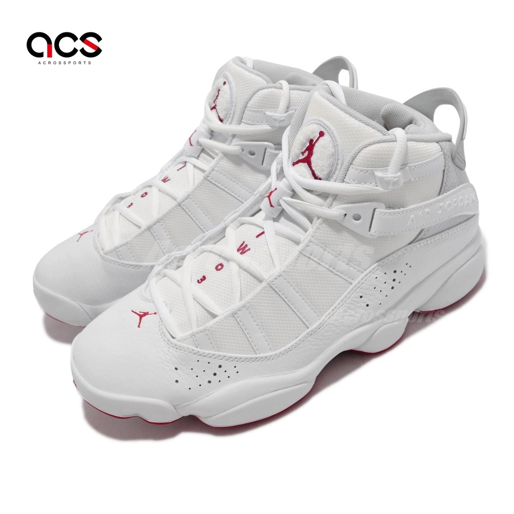 Nike 休閒鞋 Jordan 6 Rings 男鞋 白 紅 喬丹 氣墊 混血 六冠 飛人 322992-116