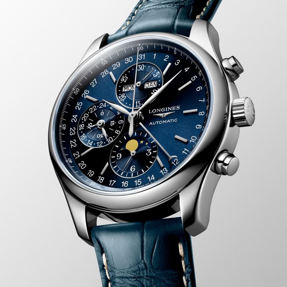 LONGINES 浪琴 官方授權 巨擘系列 經典太陽紋三眼機械腕錶 新年禮物 42mm / L2.773.4.92.0