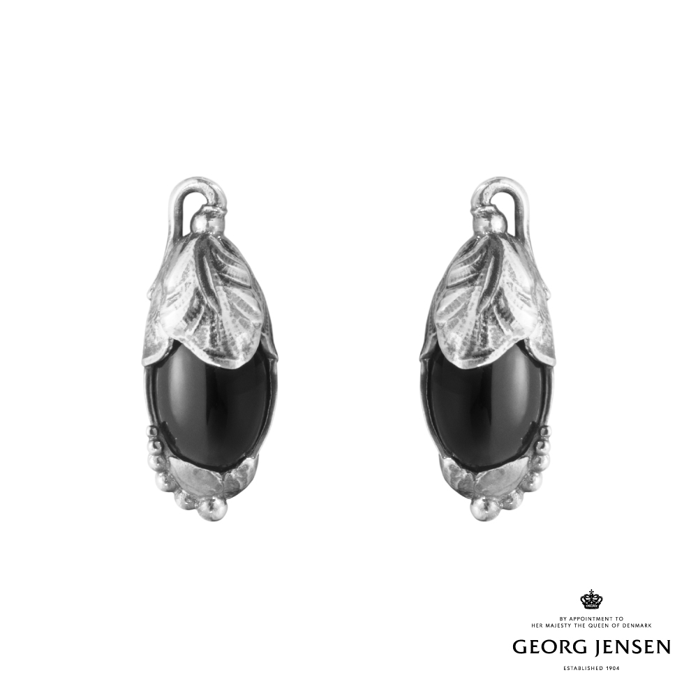 Georg Jensen 喬治傑生 2024 HERITAGE 夾式耳環 黑瑪瑙