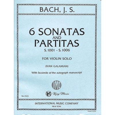 【凱翊︱IMC】巴哈六首小提琴獨奏的奏鳴曲 S.1001-1006Bach.J.S. Six Sonatas and Partitas, S.1001-1006 VIOLIN SOLO
