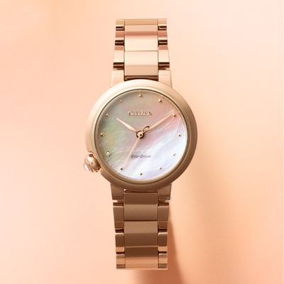 CITIZEN 星辰 L系列 恬靜優雅光動能女錶-(EM0912-84Y)30mm