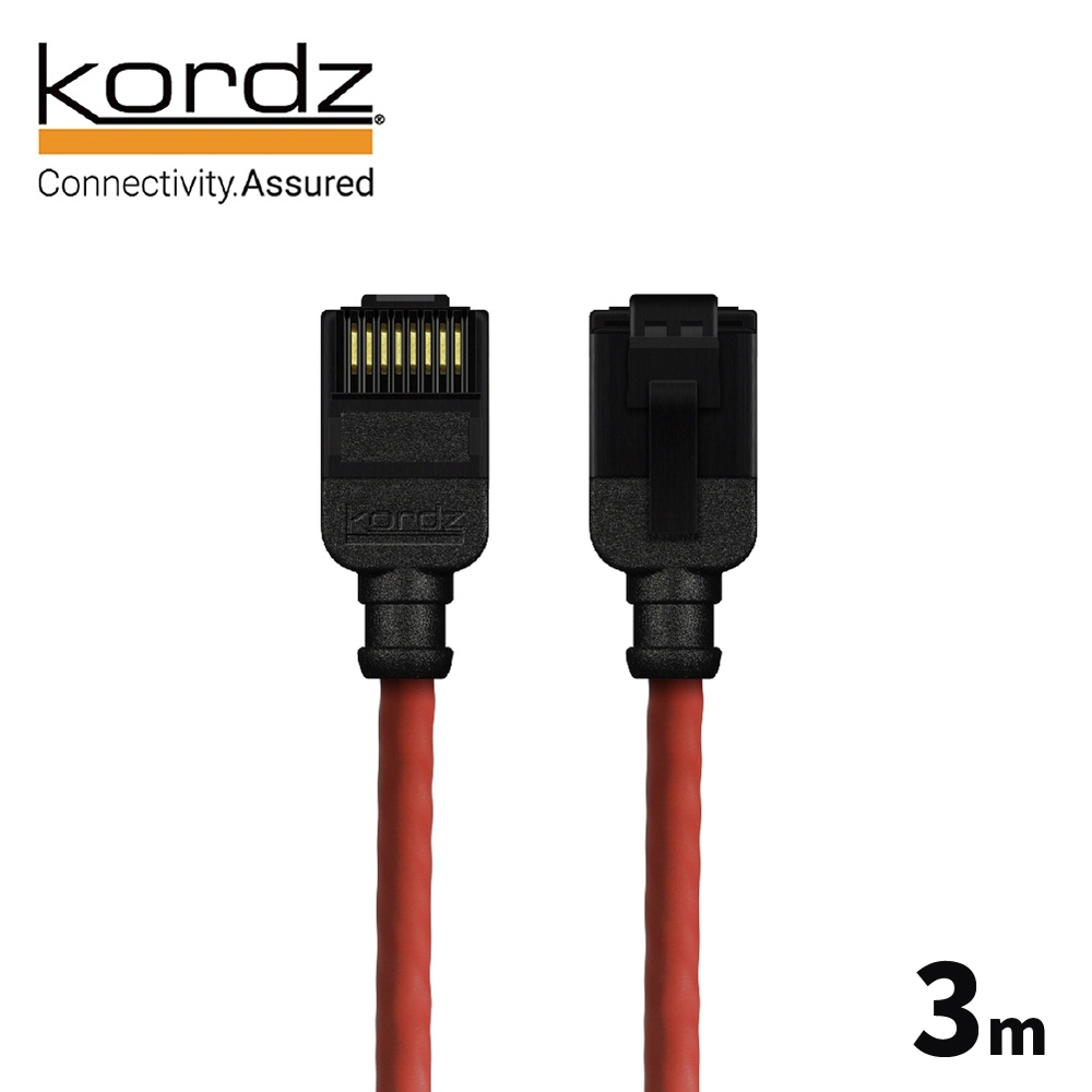 Kordz PRO CAT6 28AWG極細高速網路線 / 紅色 3 米