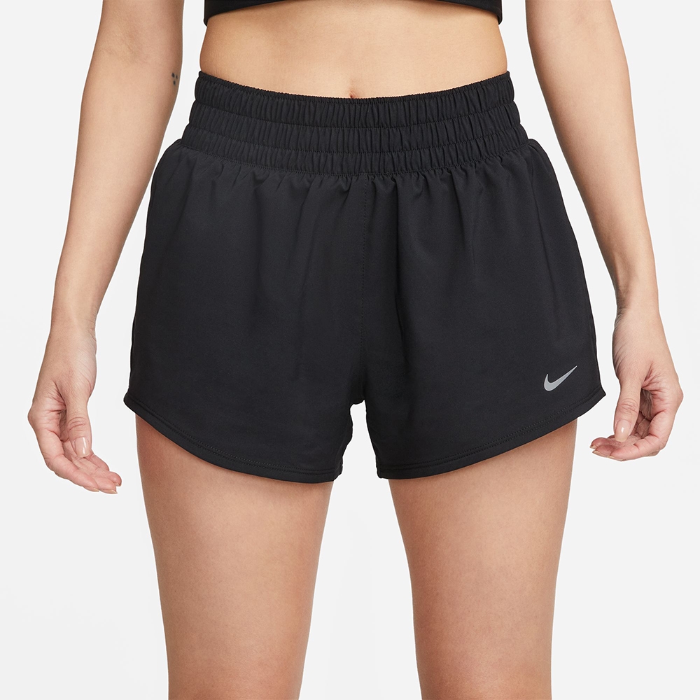 NIKE 短褲 女款 運動褲 AS W NK ONE DF MR 3IN BR SHORT 黑 DX6011-010(3L5749)