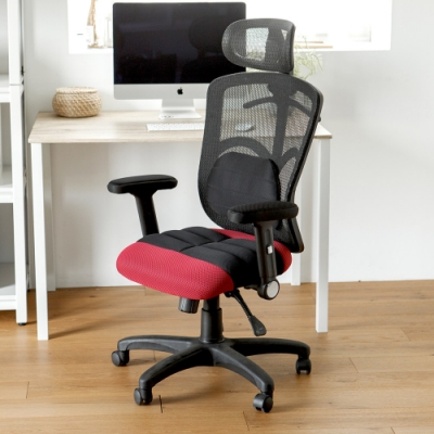 完美主義 網背透氣氣墊腰靠電腦椅/氣墊椅/辦公椅/主管椅(2色)
