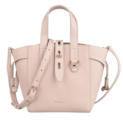 Furla NET系列全皮手提斜背兩用包(MINI/芭蕾粉)