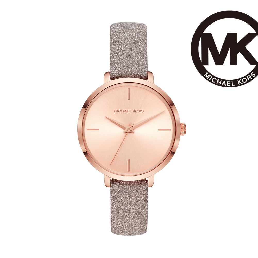 Michael Kors Outlet Charley 經典優雅腕錶 粉色真皮錶帶 38MM MK2882