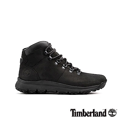 Timberland 男款黑色防水運動登山中筒靴|A1WND