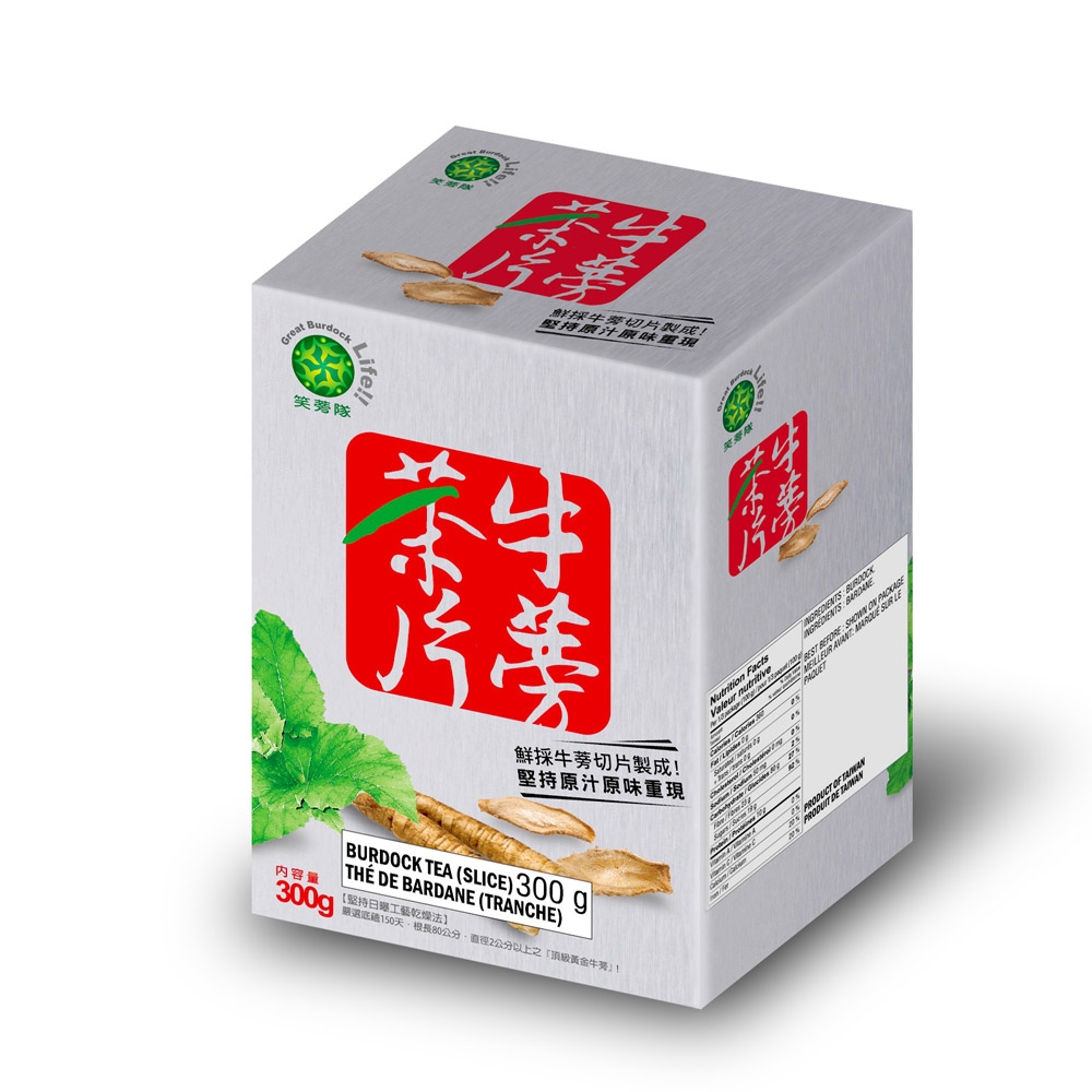 笑蒡隊 牛蒡茶片(300G/盒)*1盒組