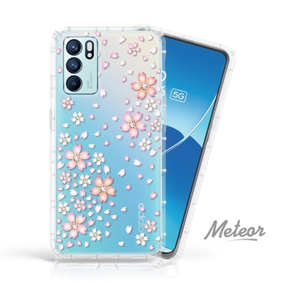 Meteor OPPO Reno6 5G 奧地利水鑽殼 - 櫻花