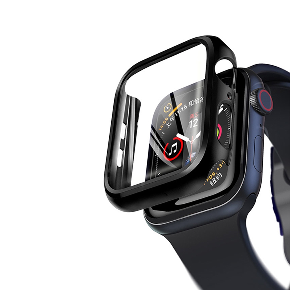 Apple Watch 44mm 智慧型手錶 殼膜一體式錶框 保護框 黑色款 44mm黑色