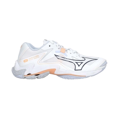 mizuno wave lightning z8 女排球鞋- 美津濃 訓練 v1gc240035 白橘黑