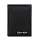CK Calvin Klein 金屬LOGO品味皮革短夾(黑) product thumbnail 1