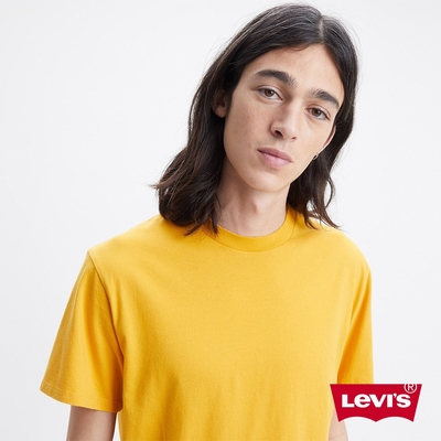 Levis Gold Tab金標系列 男款 寬鬆版短袖素T恤 香橙黃