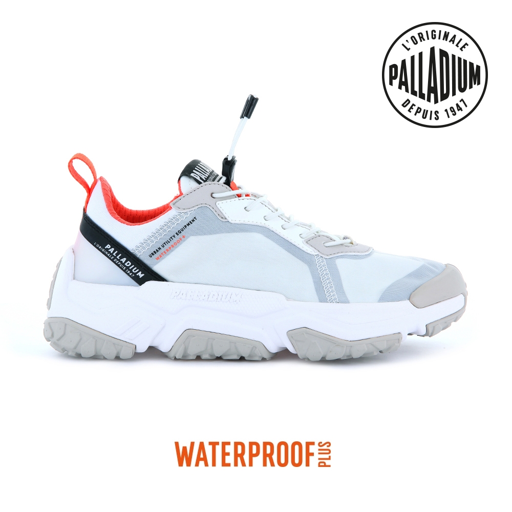 PALLADIUM OFF-GRID LO WP+快穿輪胎橘標低筒防水靴-中性-雪霧白