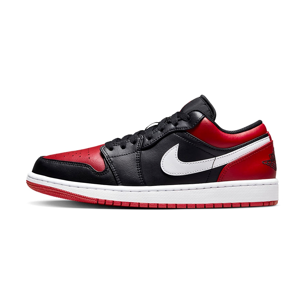 Nike Air Jordan 1 Low 男鞋黑紅色喬丹經典運動公牛一代休閒鞋553558