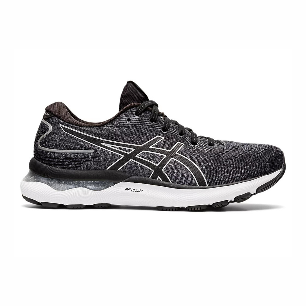 Asics GEL-Nimbus 24 D [1012B199-001] 女 慢跑鞋 運動 訓練 寬楦 穩定 透氣 黑白