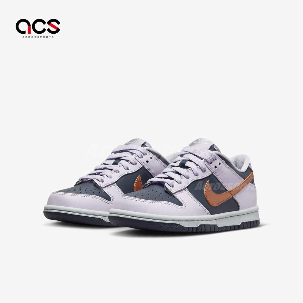 Nike Dunk Low SE GS 大童鞋女鞋紫藍莓乳酪金勾Copper Swoosh DX1663