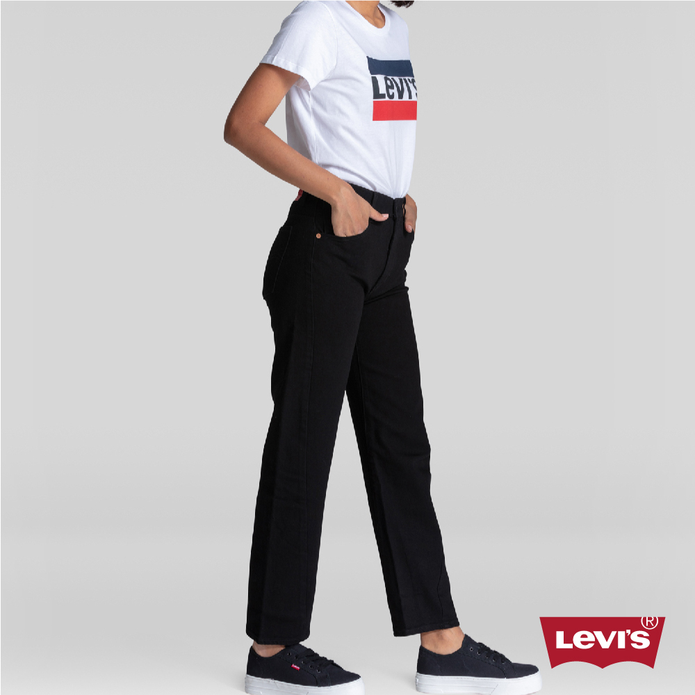 Levis 女款 Baggy高腰寬鬆繭型牛仔褲 LEJ3D褲 內刷毛 彈性