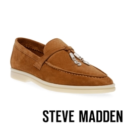 STEVE MADDEN-PORTLAND 絨面金屬吊飾樂福鞋-卡其色