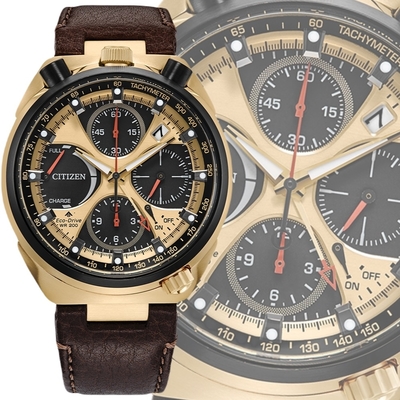 CITIZEN星辰 Promaster Tsuno Chrono 50週年限定 光動能計時腕錶 AV0072-01X 牛頭錶