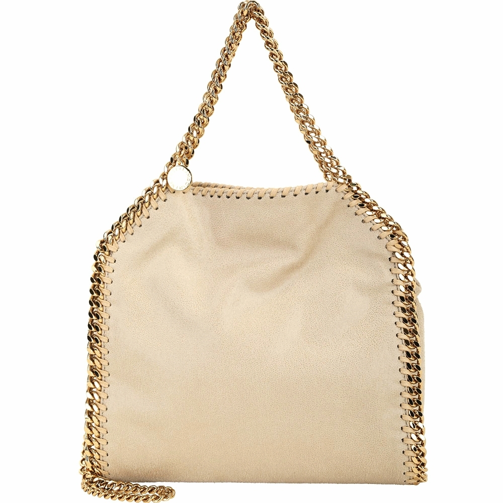 Stella McCartney Falabella Mini 手提/斜背鍊帶包(米杏色) | 歐系精品