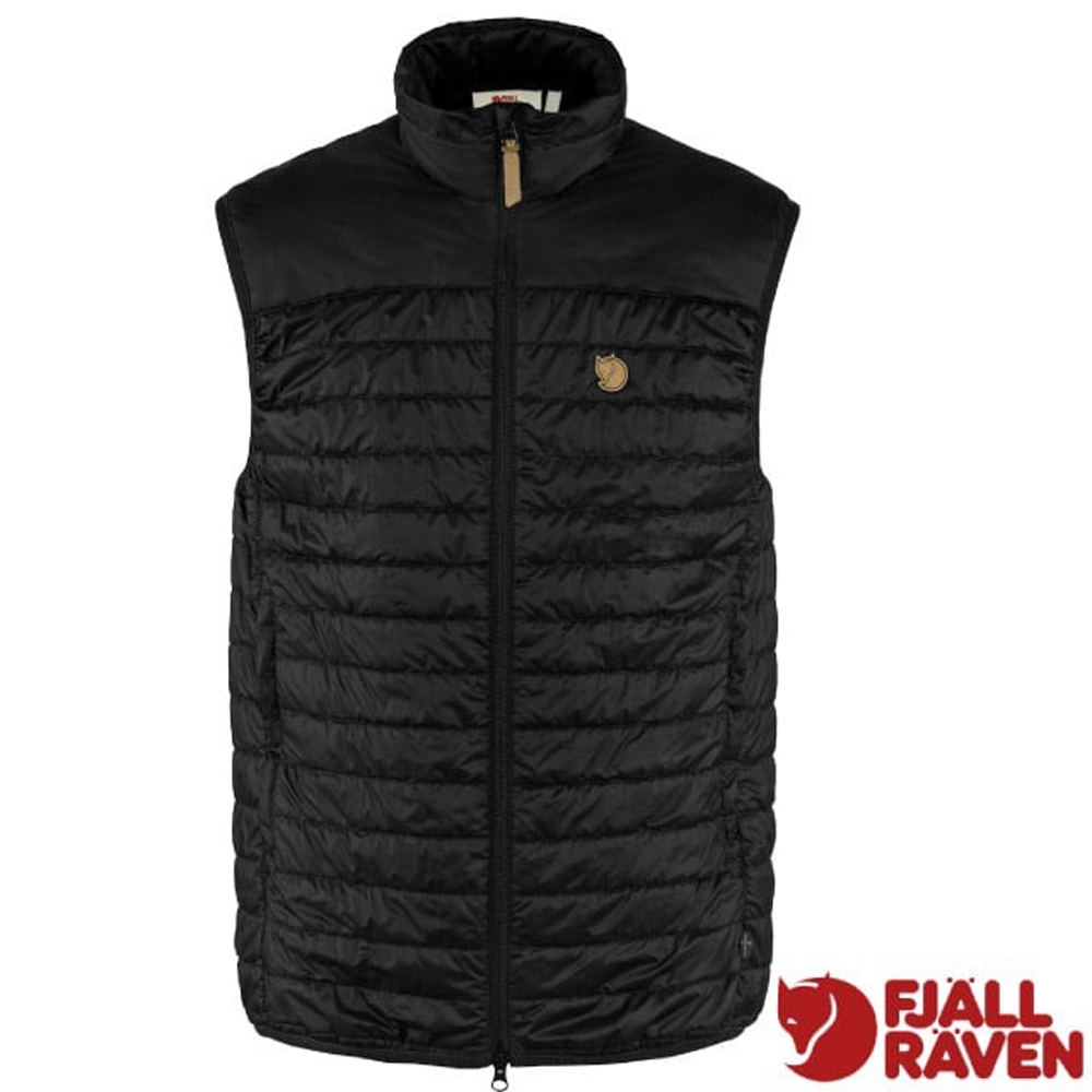 【Fjallraven 北極狐】男 Abisko Padded Vest 輕量防風保暖化纖背心_83775-550 黑