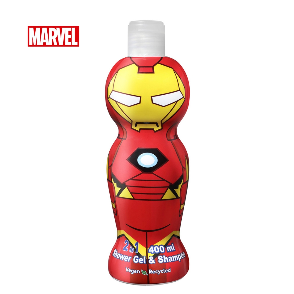 MARVEL 鋼鐵人2合1沐浴洗髮精 400ml(萌Q收藏版)