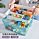E.dot 玩具雜物雙層分隔收納箱/整理想/收納盒 product thumbnail 1